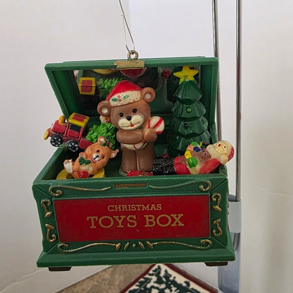 Christmas Toys Box Ornament Teddy Bear Tree Train Holiday‎ Decoration